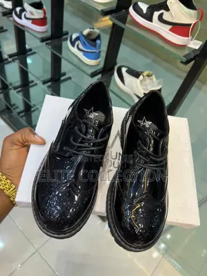 Teen Patent Black Brogue Shoe Size: 33 To 38 Comes Fully