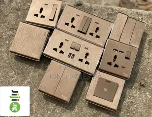 Golden Switches Sockets – Premium Wall Finish