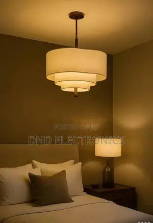 Modern 3-Tier Ripple Fabric Pendant Chandelier Wavy Shade Bedroom
