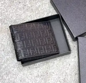Fendi Quality Luxury Men Genuine Leather Wallet