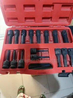 16 Pieces Metric 1/2 Drive Long Impact Socket