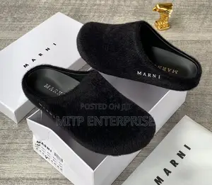 Marni Luxury Unisex Leather, Fur Half Shoe/Mule