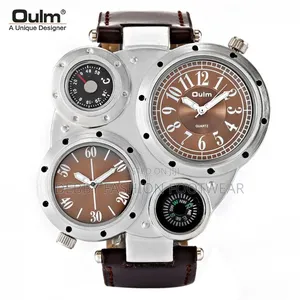 Oulm New Multi-Time Zone Large Dial