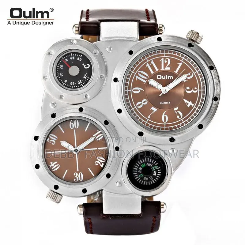 Oulm New Multi-Time Zone Large Dial