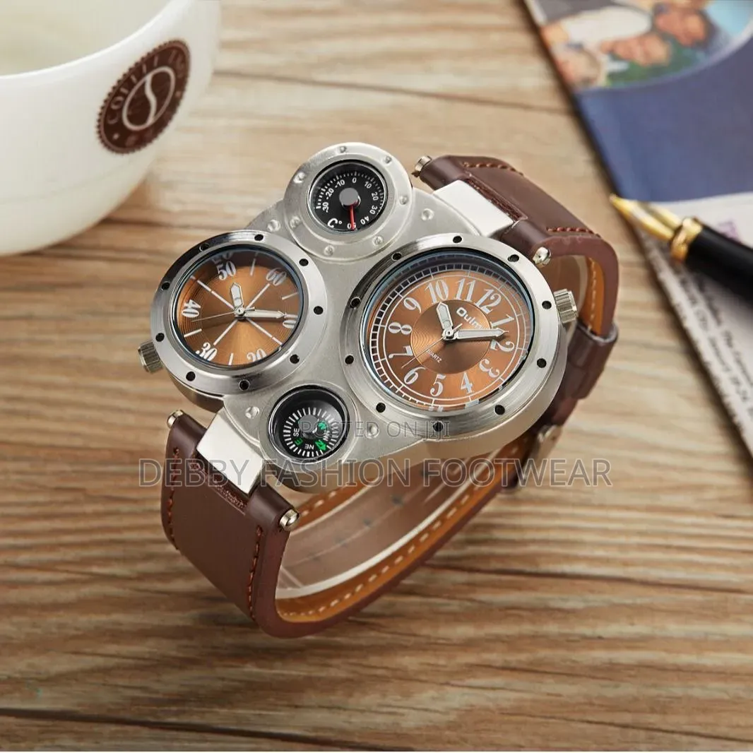 Oulm New Multi-Time Zone Large Dial