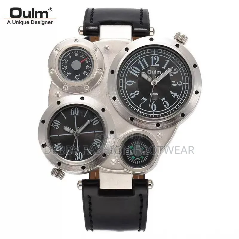 Oulm New Multi-Time Zone Large Dial
