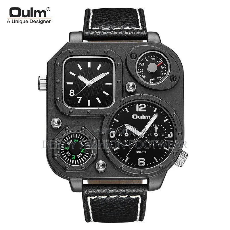 Oulm New Multi-Time Zone Large Dial
