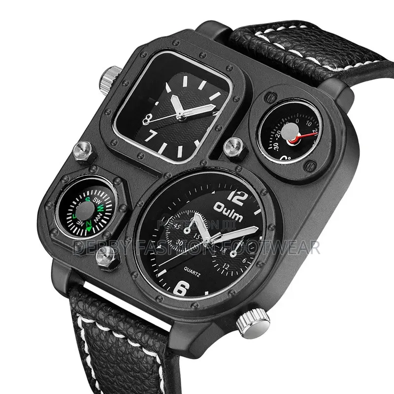 Oulm New Multi-Time Zone Large Dial