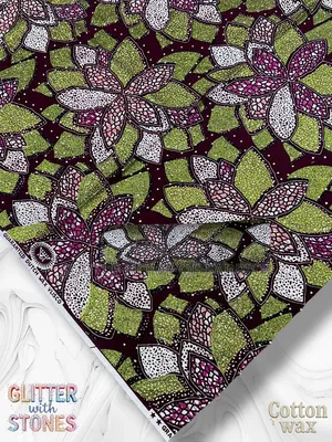 Original Luxury Embellished Stone Ankara for Bridal Box, Gifts
