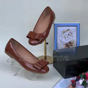 Classy Comfortable Patent Brown Flat Shoes