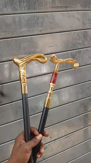 Adjustable Gold Top Classic Walking Sticks