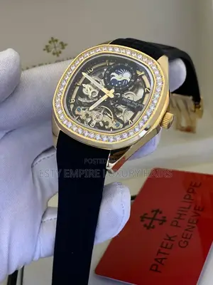Patek Philippe Quality Luxury Men Rubber Wristwatch