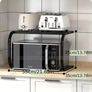 Heavy-duty Microwave Rack Over-shelf – Kitchen Space Organizer Stand