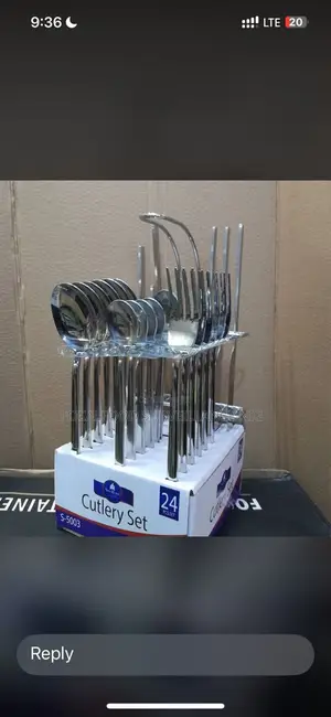 24 Pieces Cutlery Set - Spoon/ Fork/Knife Set With Holder