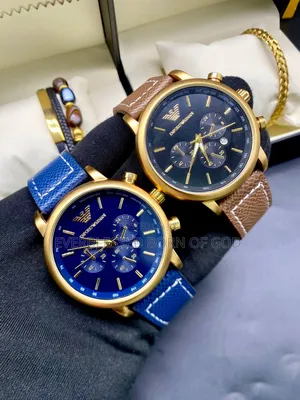 Classic Emporio Armani Watch and Bracelet Set