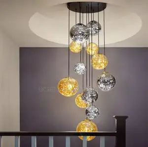 Nordic Home Decoration, Stair Chandelier, Living Room Bedroom