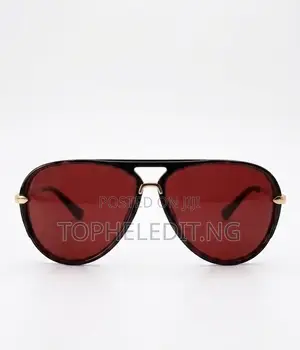 Unisex Red Aviator Sunglasses | Fashion Eyewear