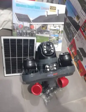 Triple Lens Solar 4g PTZ CCTV Camera With True Color View Human
