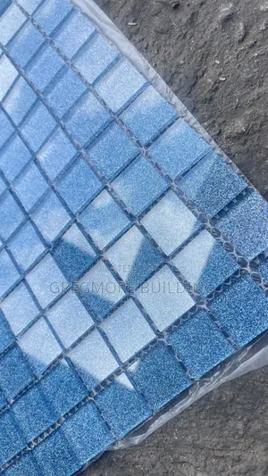 Shiny Blue Glass Mosaic