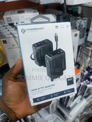Powerology 100w Ai TFT Adapter Retractable Type C Cable
