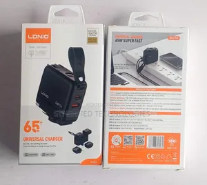Ldnio Gan 65w Fast Charger Type C Universal Travel Adapter All-in-One