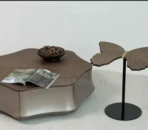 Beautiful Coffee Table With Butterfly Side Table