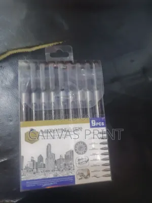 Fine Linen Pen Set 9 Black