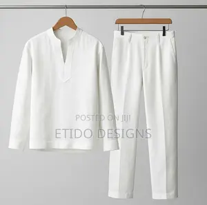 2 Piece Linen Outfit for Men .