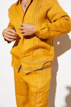 2 Piece Linen Outfit for Men .