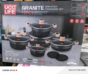 Ucc Life Granite Non-Stick Cookwares Set 12pcs
