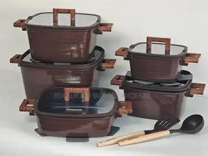 Nonstick Granite Cookware Set With 2 Cooking Spoon