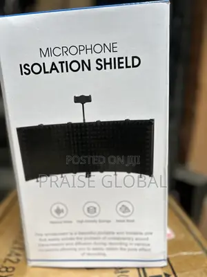 Professional 5 Panel Audio Microphone Isolation Shield Vocal Booth