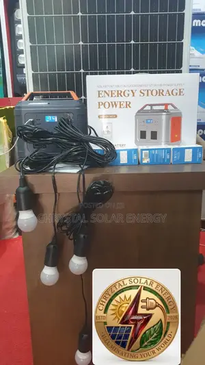 500watts Solar Generator, 35ah Battery, 100watts Solar Panel,4 Bulbs