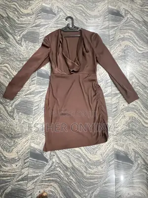 Brown Mini Party Dress