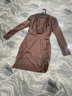 Brown Mini Party Dress