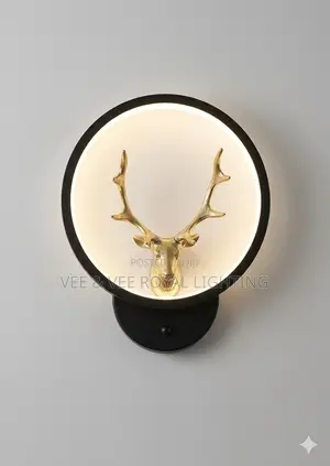 Luxury Round Led Antler Wall Lamp– Bedroom, Office, Sitting Room Light