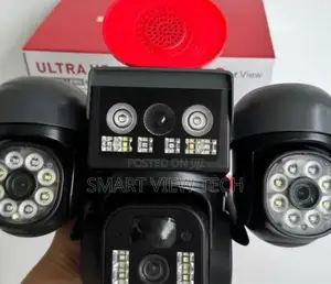 V380 Triple Lens Solar PTZ Camera With Detection Alarm 8mp