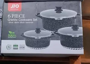 Jlo 6pcs Granite Cookware Set