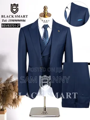 Blue Fitted Suits