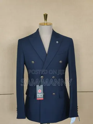 Navy Blue Double Breasted Suit