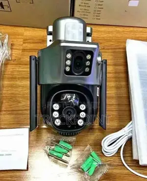 Dual-Lens CCTV Camera With 4g Sim Memory, Solar Panel 8mp