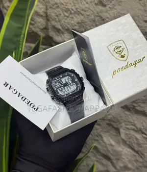 Poedagar Digital Pure Steel Strap Watch
