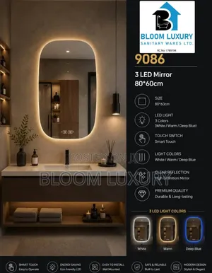 Quality Beautiful Design Led Mirror 3 Colour Light