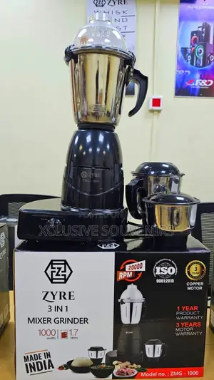 Zyre 3in1 Mixer Grinder 1.7liters