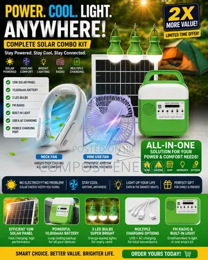 Combo - Neck Fan + Solar Kit + Usb Fan (5v)