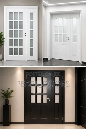 4ft by 7ft Flush Door With Glass