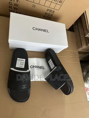 Quality Original Channel Unisex Slide Black