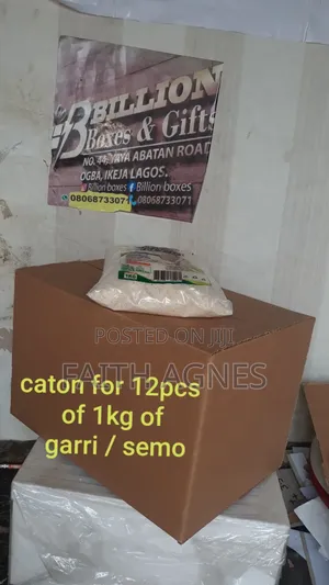 Carton for 12pics of 1kg of Garri