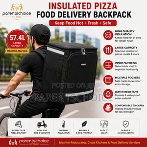 Insulated Pizza Food Delivery Backpack And Cooler Bag– 57.4l Capacity