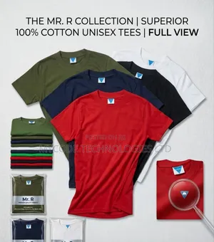 Mr. R Premium Plain T-Shirts - 100% Cotton Unisex Tees (All Sizes)